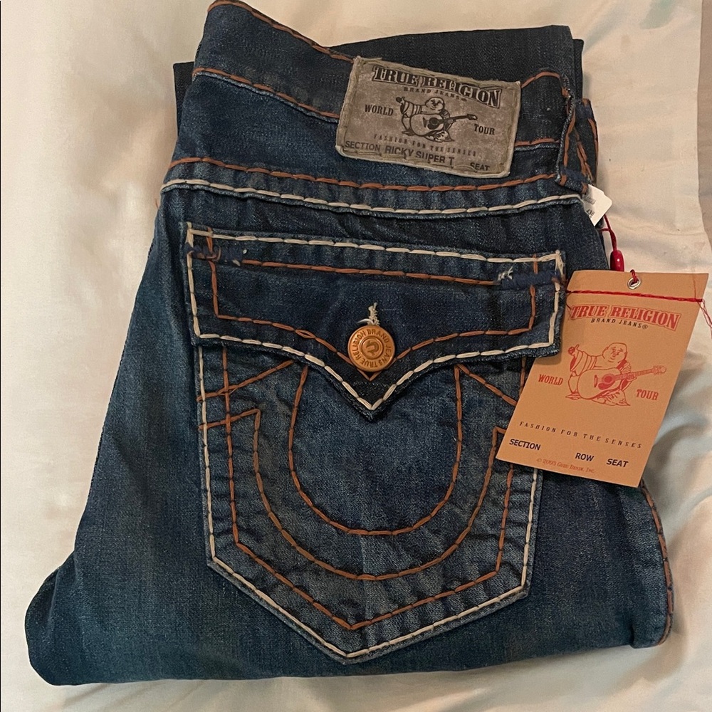 True Religion Dark Blue Bootcut Jeans